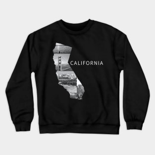 USA California State Map Crewneck Sweatshirt